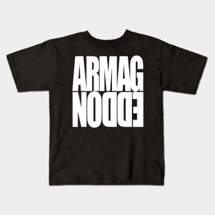 Armageddon - White Type Kids T-Shirt